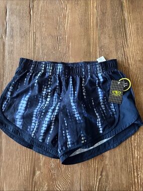Athletic Works Navy Blue Tie-Dye Athletic Shorts